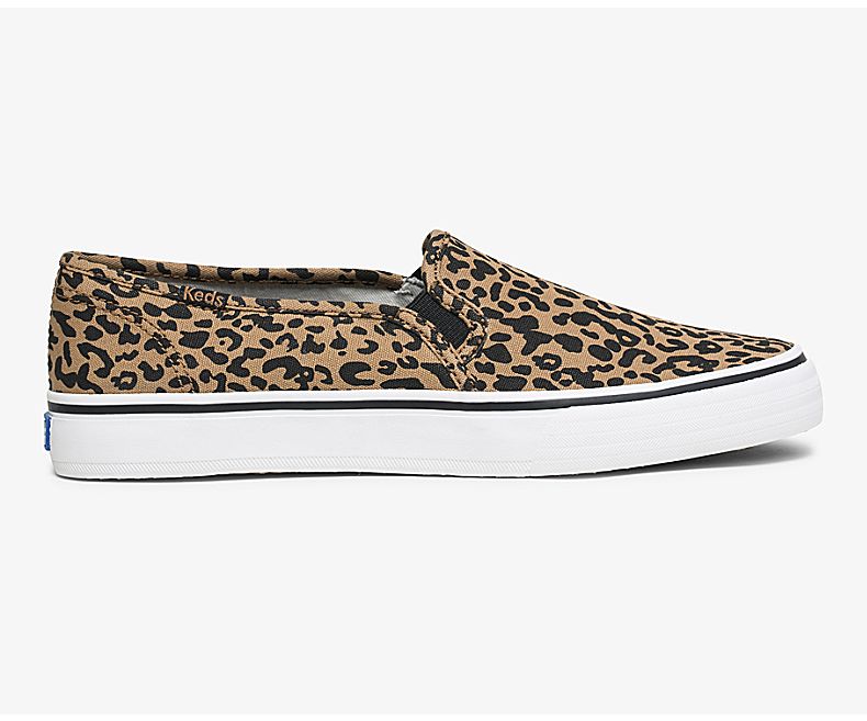 Keds Women's Double Decker Animal Brown Slip On Shoes - DY0815746